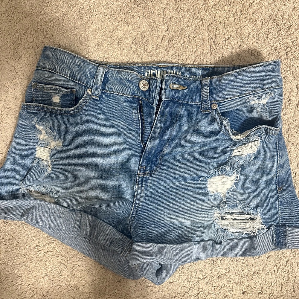 Rewash Blue Distressed Jean Shorts